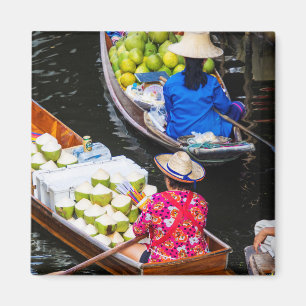 Schwimmender Markt in Bangkok Magnet