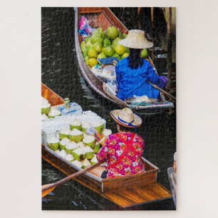 Schwimmender Markt in Bangkok Puzzle