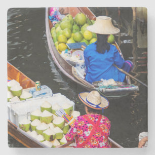 Schwimmender Markt in Bangkok Steinuntersetzer