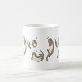 Schwimmender Otter Keramikbecher Kaffeetasse (Mittel)