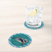 Schwimmender Pinguin-Papieruntersetzer Untersetzer (Vor Ort)
