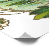 Schwimmender Schwan Poster (Ecke)