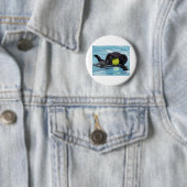 Schwimmender schwarzer Labrador Button (Beispiel)