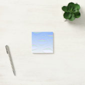 Schwimmendes blaues welliges Design Post-it Klebezettel (Büro)