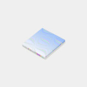 Schwimmendes blaues welliges Design Post-it Klebezettel (angewinkelt)