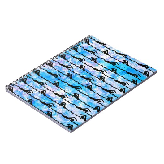 SCHWIMMENDES gewundenes Notizbuch Notizblock (Linke Seite)