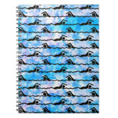 SCHWIMMENDES gewundenes Notizbuch Notizblock (Vorderseite)