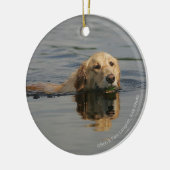Schwimmendes golden retriever keramik ornament (Links)