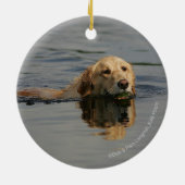 Schwimmendes golden retriever keramik ornament (Hinten)