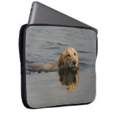 Schwimmendes golden retriever laptopschutzhülle (Vorne Rechts)