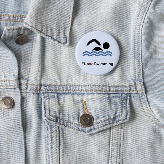 Schwimmendes Piktogrammblau der Liebe Button (Beispiel)