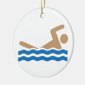 Schwimmenikonenbilddagramm in der Farbe Keramik Ornament (Links)