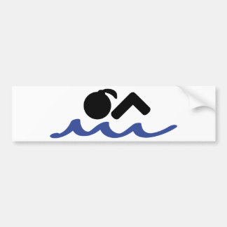 Schwimmenmädchen Autoaufkleber