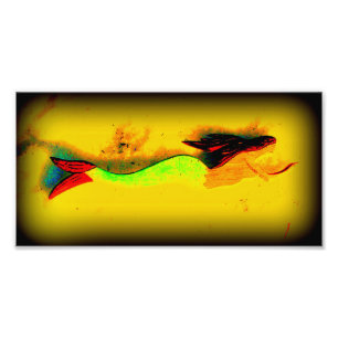 Schwimmenmeerjungfrau-Fotodruck Fotodruck