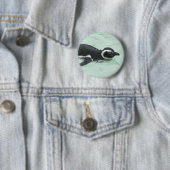 Schwimmenpenguin-rundes Button (Beispiel)