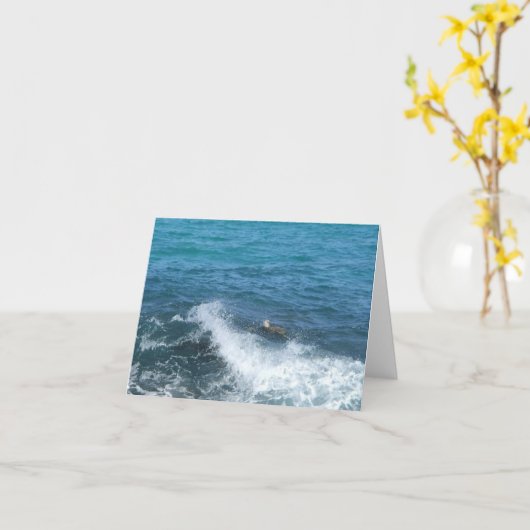 Schwimmenschildkröte notecard (freier Raum nach Karte (Gelbe Blume)