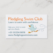 Schwimmenverein-Schwimmen-Lehrer-Visitenkarte Visitenkarte (Vorderseite)