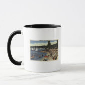 Schwimmer am Strand der Badebucht Tasse (Links)