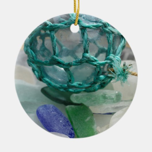 Schwimmer auf Glas, Alaska Keramikornament (Vorne)