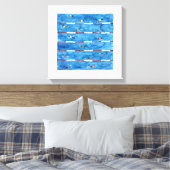 Schwimmer beim Aufwärmen im Wasser Leinwanddruck (Insitu (Schlafzimmer))