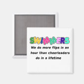 Schwimmer & Cheerleader Magnet (Vorderseite/Rückseite)