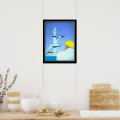 Schwimmer Diver Vintage Poster (Küche)