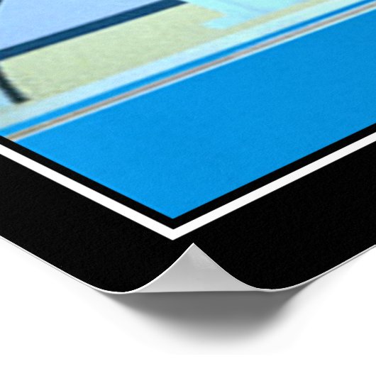 Schwimmer Diver Vintage Poster (Ecke)