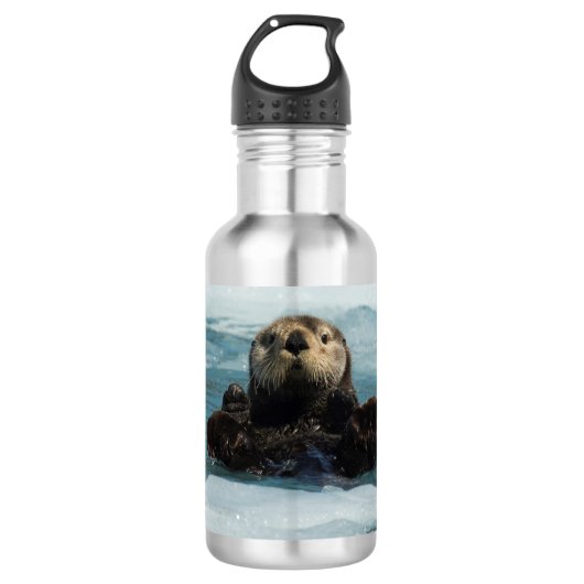 Schwimmer Edelstahlflasche (Vorderseite)