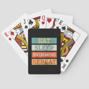 Schwimmer essen Schlaf Schwimmen Wiederholung Funn Spielkarten