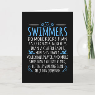 Schwimmer Facts Funny Swimming Swimming Trainer Mä Karte