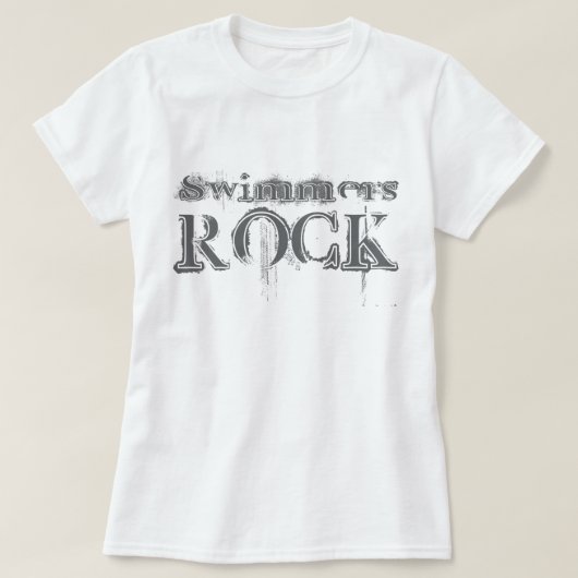 Schwimmer-Felsen T-Shirt (Design vorne)