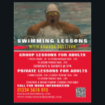Schwimmer, Flyer für Badebetrieb und Werbung<br><div class="desc">Schwimmer,  Schwimmen Lesson Werbung Flyer durch den Business Card Store.</div>