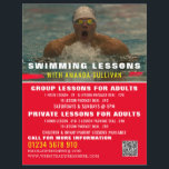 Schwimmer, Flyer für Badebetrieb und Werbung<br><div class="desc">Schwimmer,  Schwimmen Lesson Werbung Flyer durch den Business Card Store.</div>