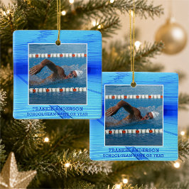 Schwimmer Foto Personalisiert Keramikornament