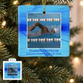 Schwimmer Foto Personalisiert Keramikornament