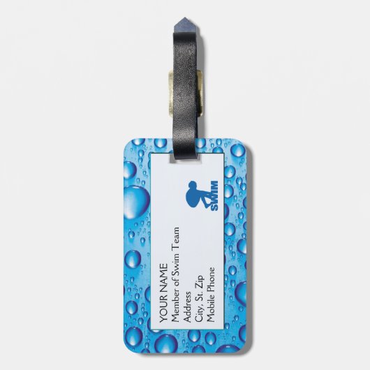 SCHWIMMER-GEPÄCK ODER TASCHEN-UMBAU GEPÄCKANHÄNGER (Rückseite vertikal)