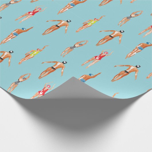 Schwimmer Geschenkpapier (Ecke)