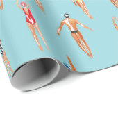 Schwimmer Geschenkpapier (Rolleneckpunkt)