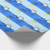 Schwimmer Geschenkpapier (Ecke)