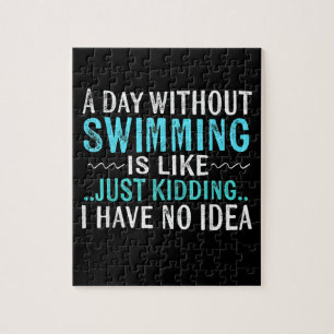 Schwimmer gibt einen Tag ohne Schwimmen, ist wie S Puzzle