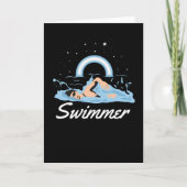 Schwimmer Großartiges Design Karte (Vorderseite)