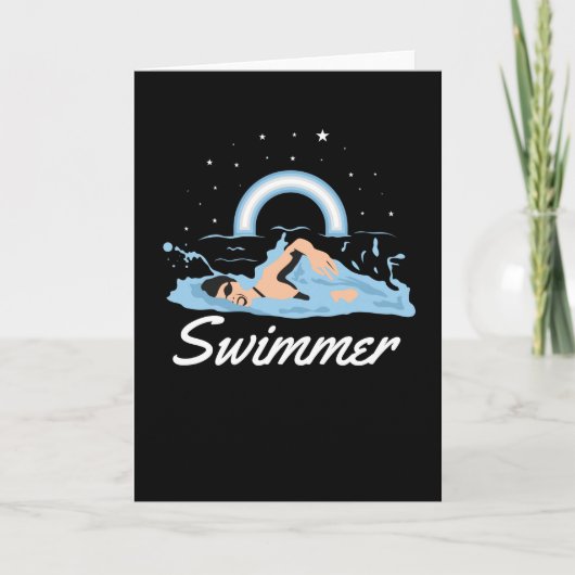 Schwimmer Großartiges Design Karte (Vorderseite)