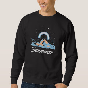 Schwimmer Großartiges Design Sweatshirt