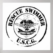 Schwimmer (Grunge) Poster (Vorne)