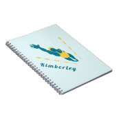 Schwimmer Illustration Schwimmen Individuelle Name Notizblock (Rechte Seite)