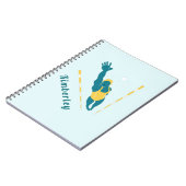Schwimmer Illustration Schwimmen Individuelle Name Notizblock (Linke Seite)