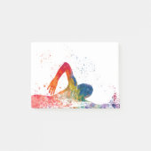 Schwimmer in Aquarell Post-it Klebezettel (Vorderseite)