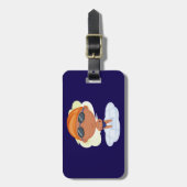 Schwimmer Junge in Glöckchen und Schwimmenkap Gepäckanhänger (Vorderseite vertikal)