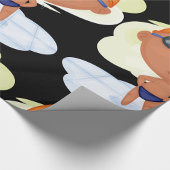 Schwimmer Junge in Glöckchen und Schwimmenkap Geschenkpapier