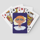 Schwimmer Junge in Glöckchen und Schwimmenkap Spielkarten (Rückseite)